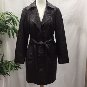 Peck & Peck Shimmer Brown Trench coat